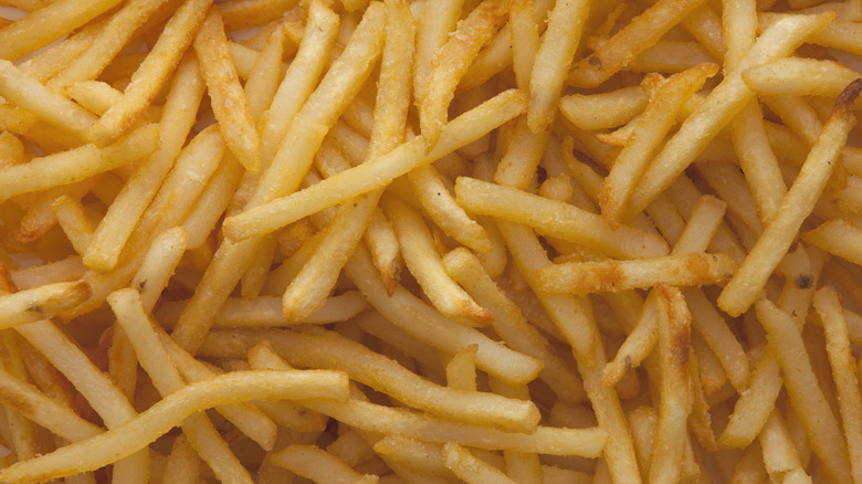 A close up of french fries