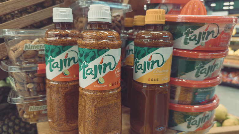 Tajín bottles and containers in a store