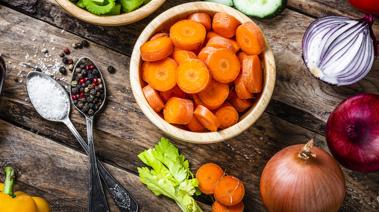 Various vegetables for soup