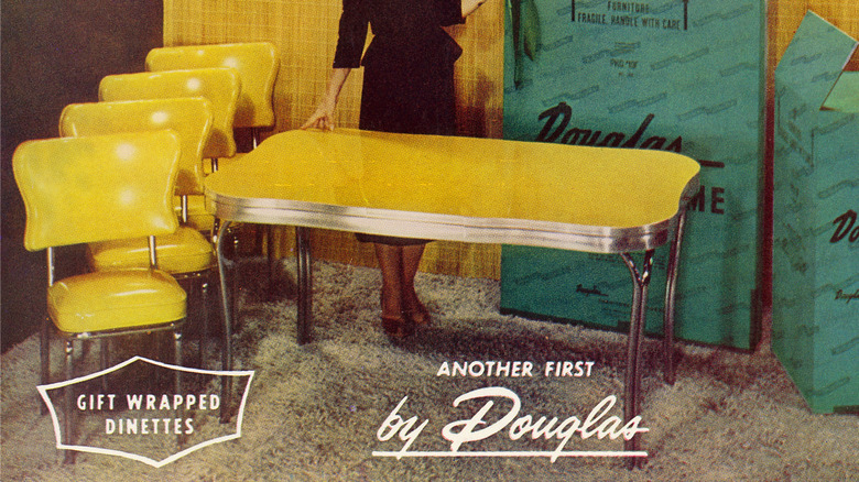 Kitchen table set with chrome