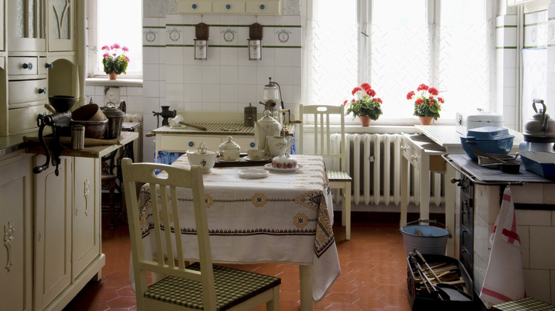 Cottagecore, eclectic kitchen