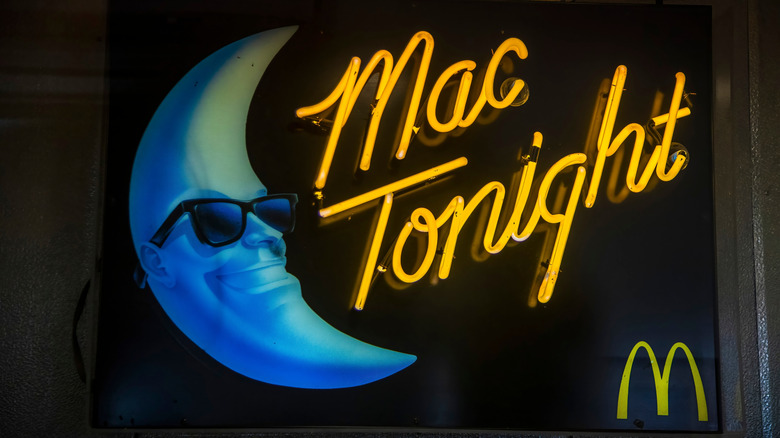 Mac Tonight sign in a McDonald's