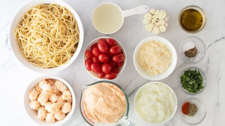 Ingredients for Trader Joe's lobster pasta
