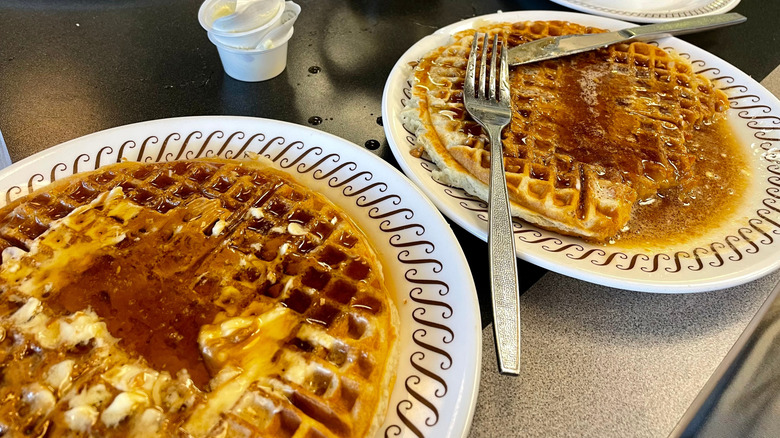 Waffles on a plate