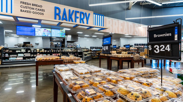 A Walmart bakery department featuring tons of baked goods.