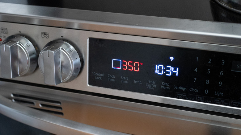 Oven set to 350 F