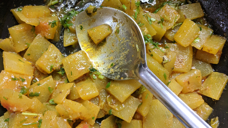 A curry made with watermelon rinds