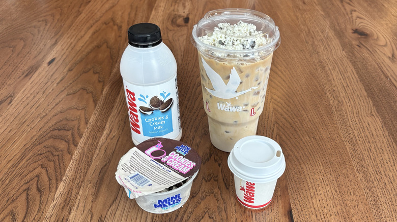 ingredients for making custom Wawa latte
