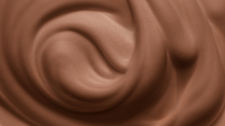 chocolate whipped cream close up texture
