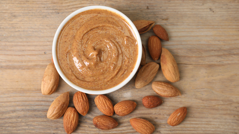 Almond butter with whole almonds