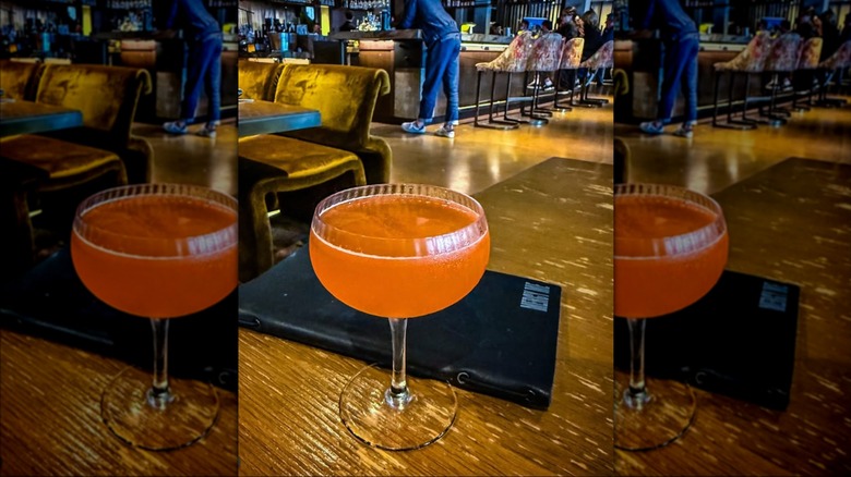 Naked & Famous on a bar table