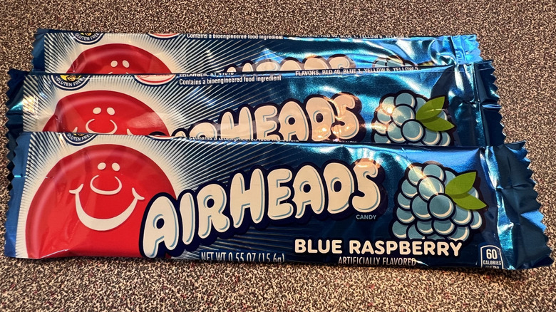 Three Blue Raspberry AirHeads