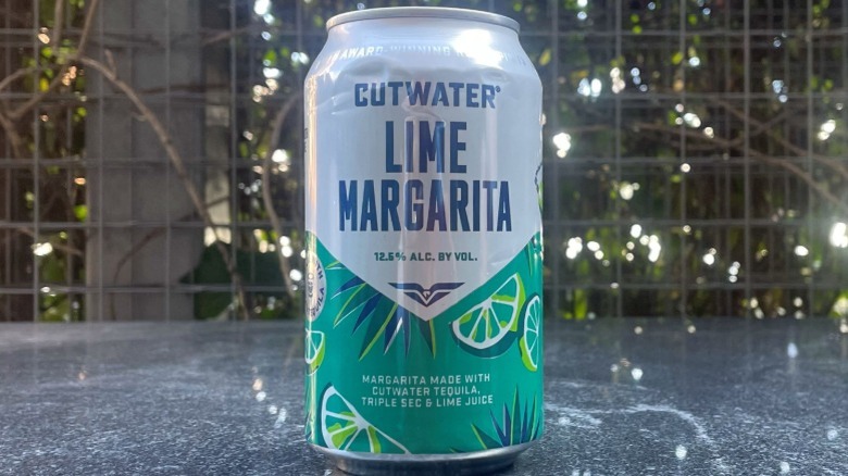 A can of Cutwater Lime Margarita