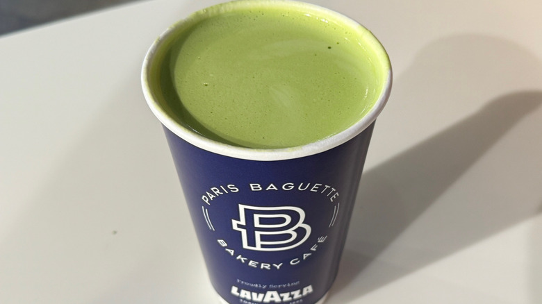 Matcha latte from Paris Baguette