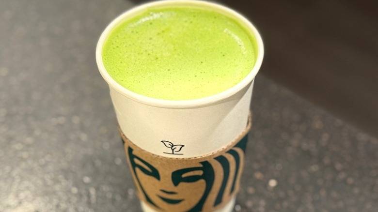 Matcha latte from Starbucks