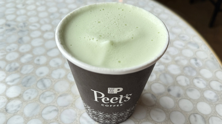 Matcha latte from Peet's Coffee