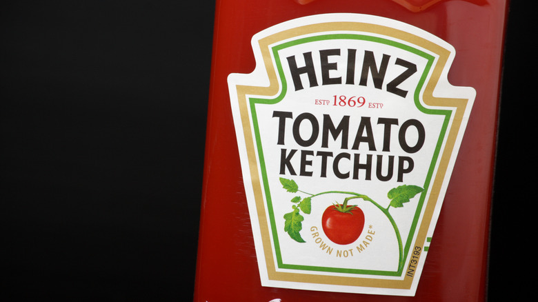 Bottle of Heinz ketchup