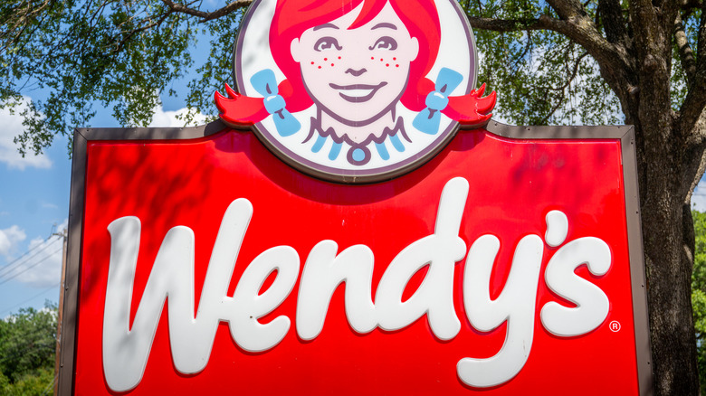 Wendy's sign outside restaurant