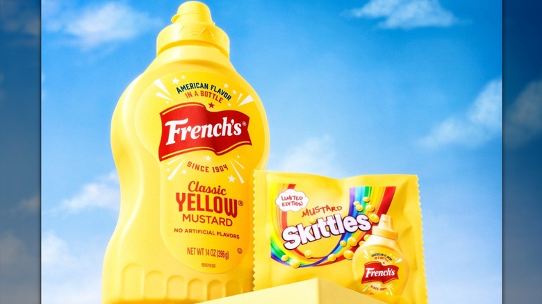 Close-up of Mustard Skittles