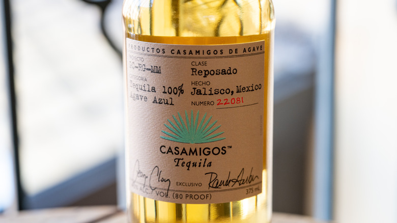 A bottle of reposado tequila