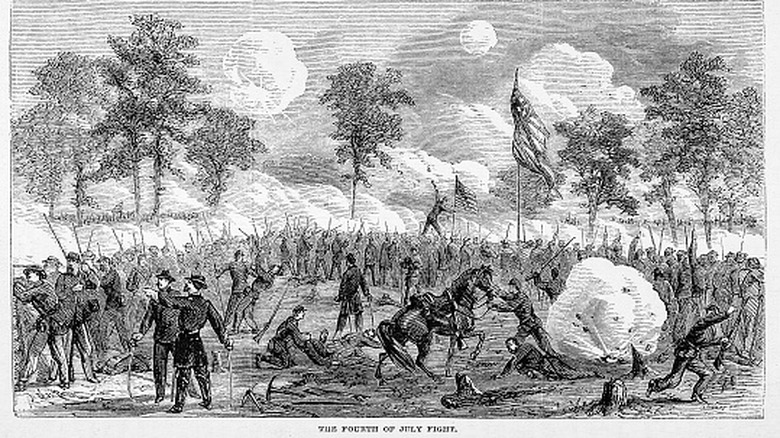Civil War illustration of a battle