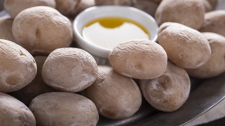 Syracuse salt potatoes close up