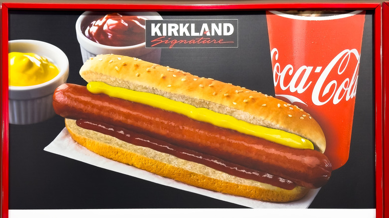 Costco's $1.50 hot dog combo highlighted on its menu
