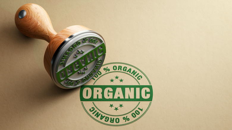 Organic logo stamped