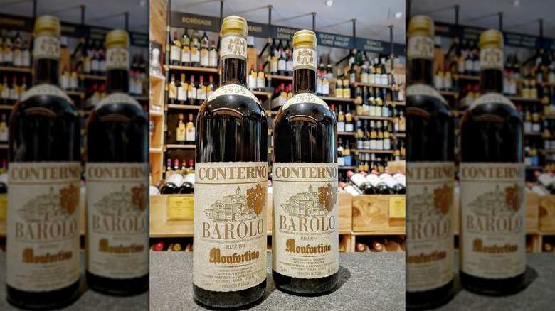 Two Italian DOCG wine bottles