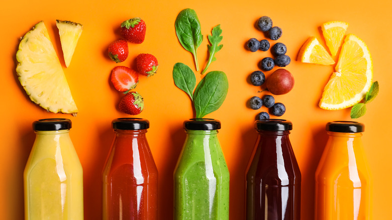 cold pressed juices with fruit