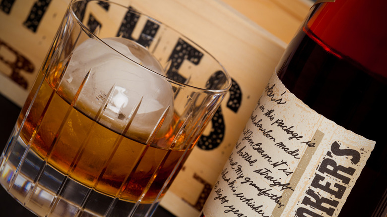 Booker's whiskey on the rocks