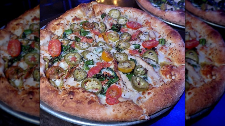 Artisanal vegetarian pizza at The Sand Dollar Lounge