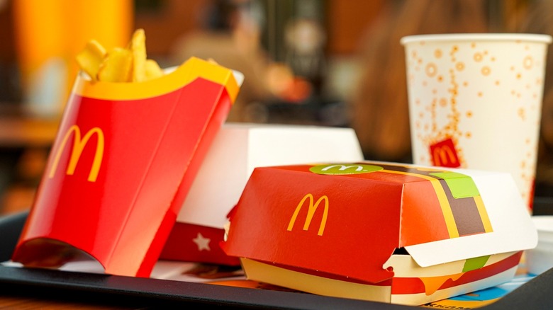 McDonald's fries, drink, and burger containers