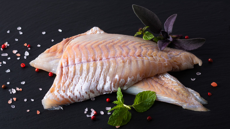 Two Alaska pollock filets