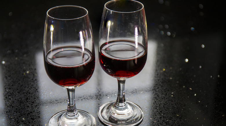 two glasses of port