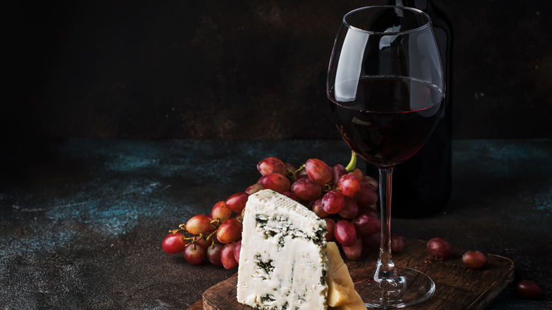 port wine and blue cheese