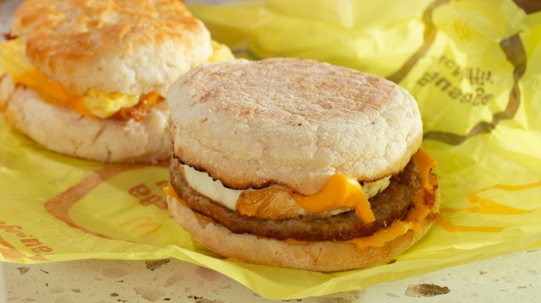 McDonald's breakfast sandwiches