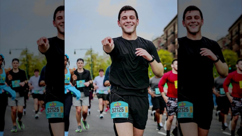 Max Feber running in a race