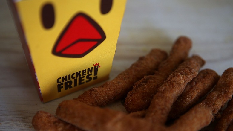 Burger King's chicken fries next to a branded Burger King box