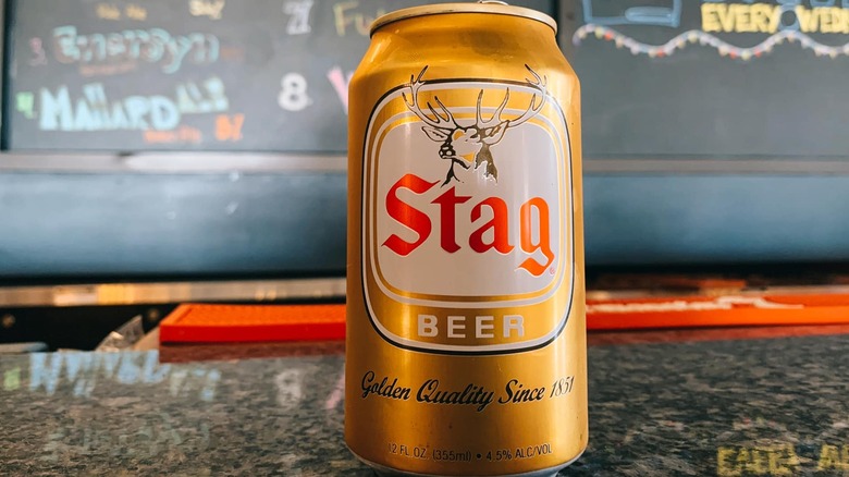 A can of Stag beer