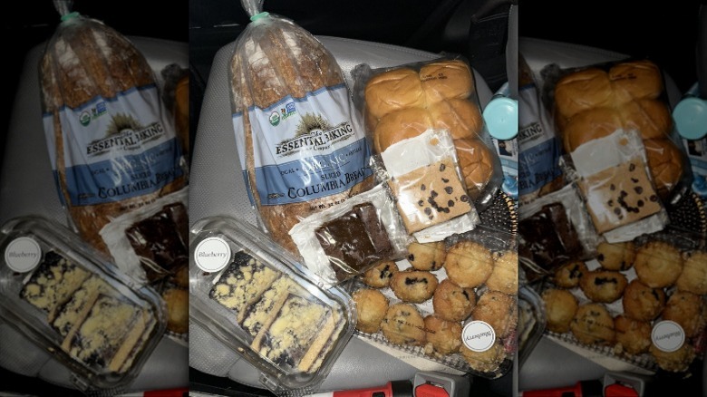 A customer's Too Good To Go Surprise Bag haul from Whole Foods showing various baked goods