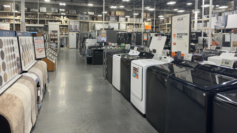 Home Depot store with appliances