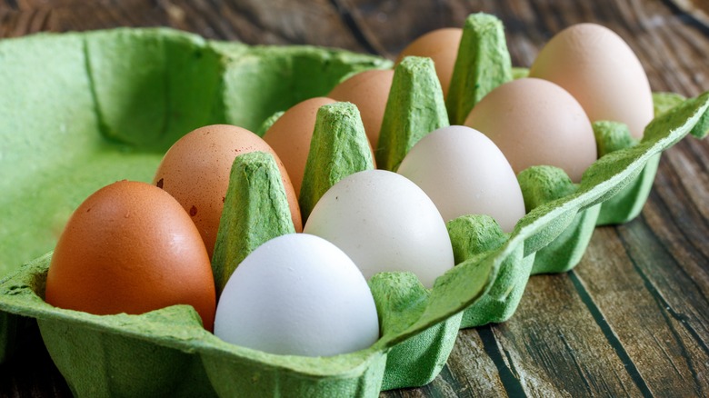 Eggs in carton