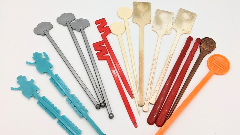 Vintage cocktail swizzle sticks 