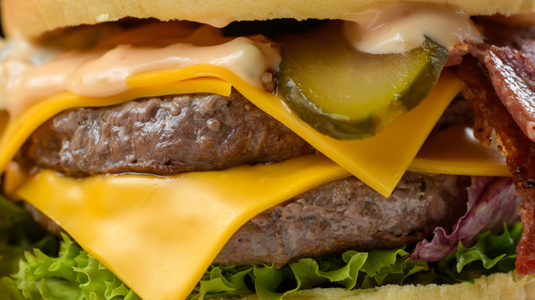 Burger with American cheese