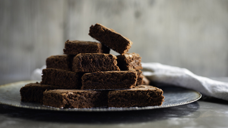 brownies on plate