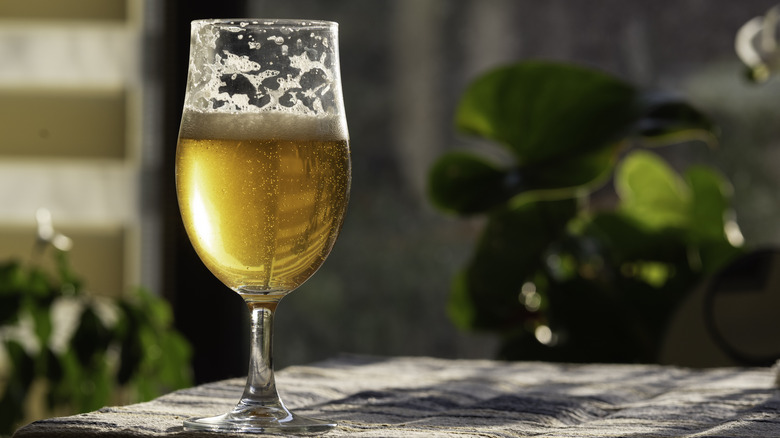 Beer on table