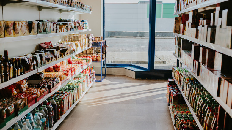 Aisles at a grocery store