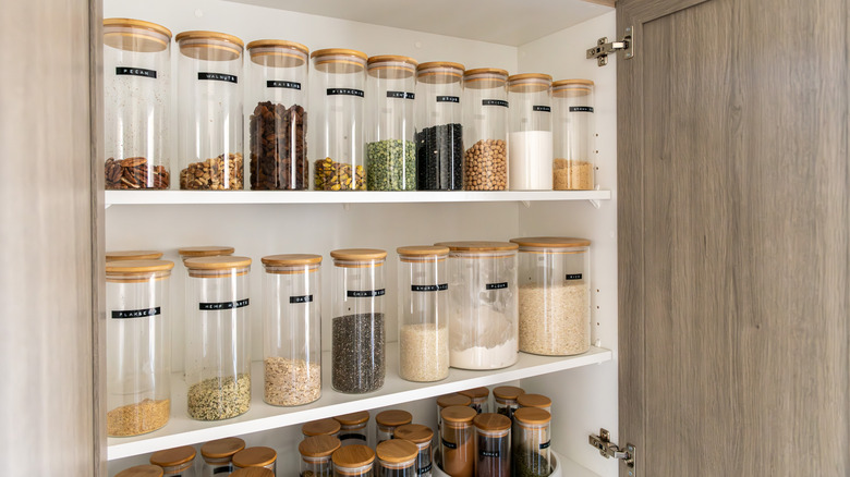 A pantry filled with spices