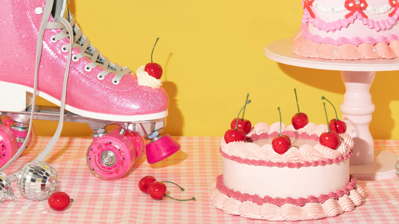 bright 70's dessert scene